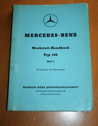 Werkstatthandbuch mercedes w - mercedes,