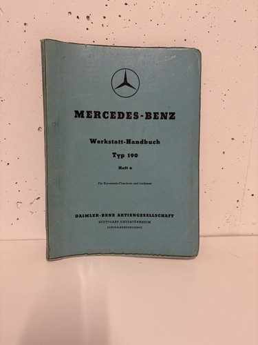 Werkstatthandbuch mercedes typ - werkstatthandbuch,