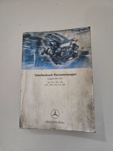 Tabellenbuch mercedes benz - tabellenbuch, 163